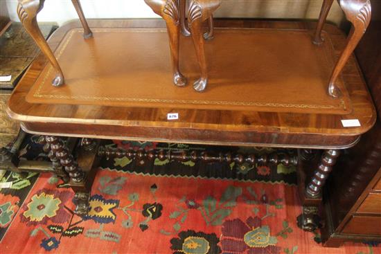 Victorian mahogany stretcher writing table